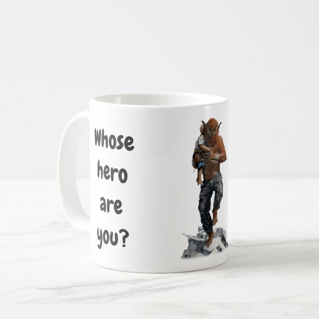 Caneca De Café Bugbear Hero Child Rescution Fantasy Art Coffee Mu (Frente Esquerda)