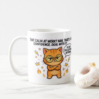 Caneca De Café Built Different Confident Cat Funny Mug