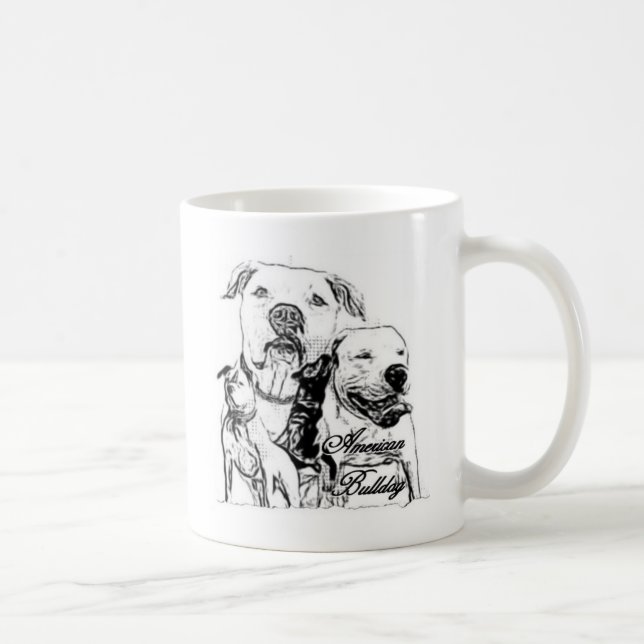 Caneca De Café Buldogue americano (Direita)