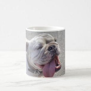 Caneca De Café Buldogue branco feliz