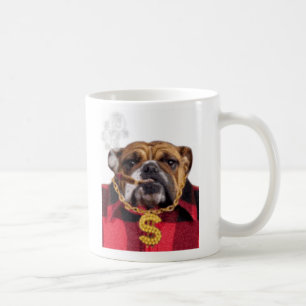 Caneca De Café Buldogue de fumo de Gangsta