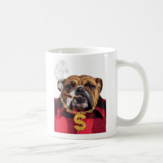 Caneca De Café Buldogue de fumo de Gangsta
