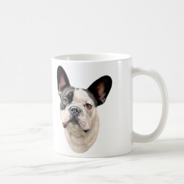 Caneca De Café Buldogue francês BW Bust (Direita)
