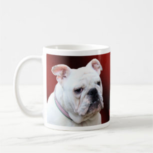 Caneca De Café Buldogue inglês branco
