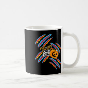 Caneca De Café Buldogue Mãe Halloween Pumpkin