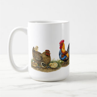 Caneca De Café Bule de Chá Família da Fazenda Galo & Galinha