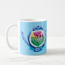Caneca De Café Bule de Flor
