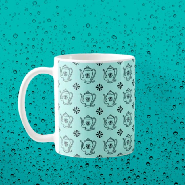 Caneca De Café Bule e Botânica (Criador carregado)