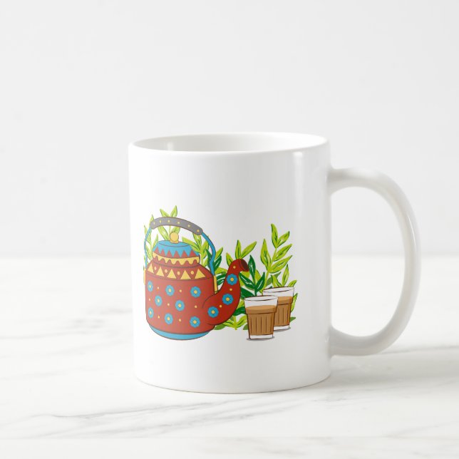 Caneca De Café Bule Russo Cute Trendy Modern Mug (Direita)
