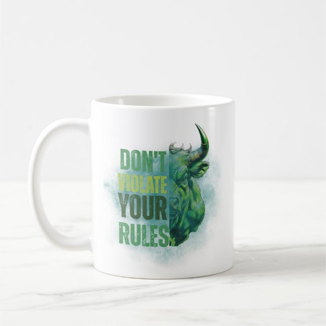Caneca De Café Bull design | Reminder | Motivation (Esquerda)