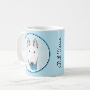 Caneca De Café Bull Terrier Painting - Cute Original Dog Art
