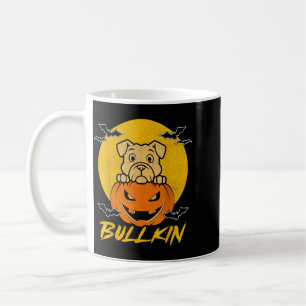 Caneca De Café Bulldog Abóbora Bullkin Funny Dia das Bruxas Amant