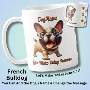 Caneca De Café Bulldog Francês - Adicionar Nome do Cachorro, Alte