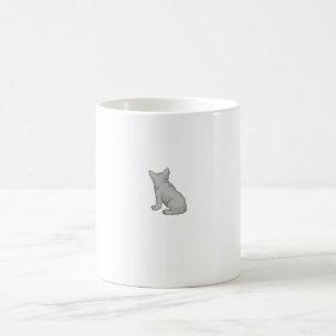 Caneca De Café Bulldog Francês Azul, Bulldog Branco Pixel