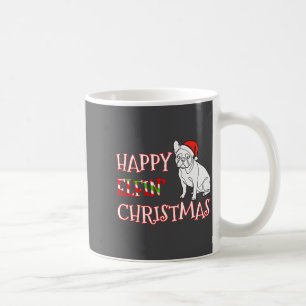 Caneca De Café Bulldog Francês Chapéu Divertido de Papai Noel Fel