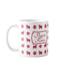 Bulldog Francês com Rosas vermelhas e Corações