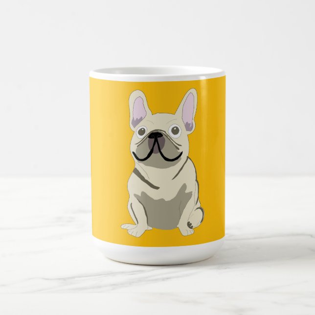 Caneca De Café Bulldog Francês Creme (Centro)