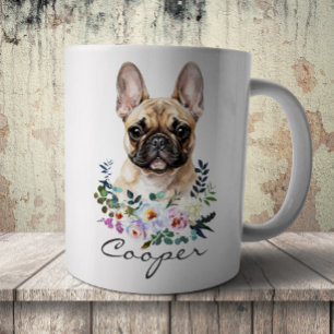 Caneca De Café Bulldog Francês em Aquarela