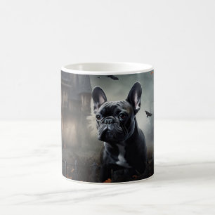 Caneca De Café Bulldog Francês Halloween Assustador