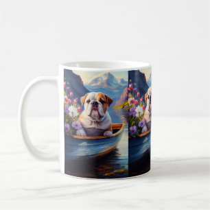 Caneca De Café Bulldog Inglês em uma Paddle: Uma Aventura Cênica