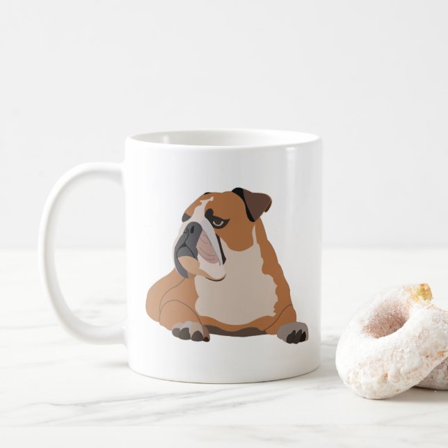 Caneca De Café Bulldog Inglês Pet (Com Donut)