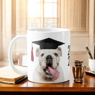 Caneca De Café Bulldog no Formando Boné de Formando 2025