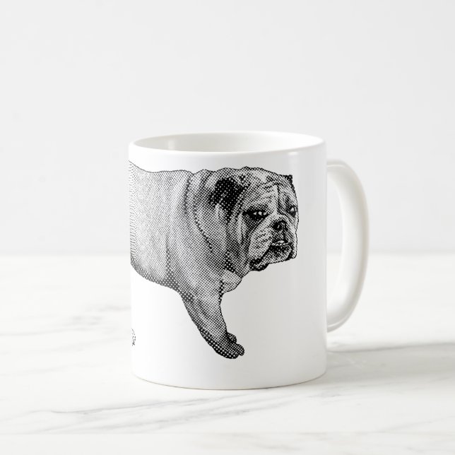 Caneca De Café Bulldog Noel Mug (Frente Esquerda)