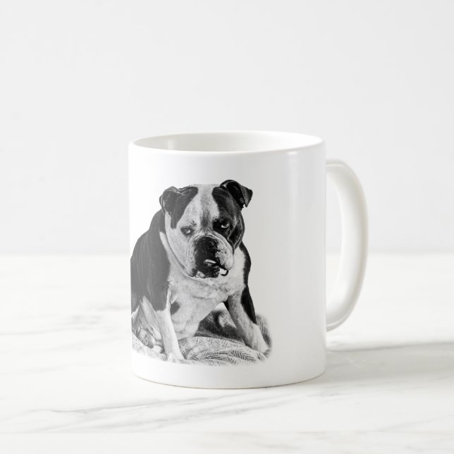 Caneca De Café Bulldog Reverie, Sombreado Suave (Frente Esquerda)