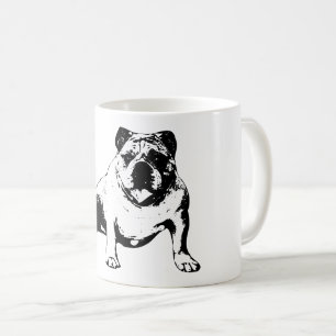 Caneca De Café Bulldog Sentado com a Língua de Fora