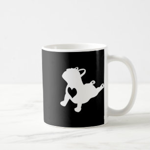 Caneca De Café Bulldog Yoga Pose Com Coração De Amor Presente Fra