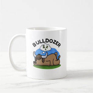Caneca De Café Bulldozer Funny Animal Bull Pun