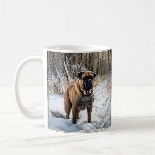Caneca De Café Bullmastiff Deixar Neve Natal