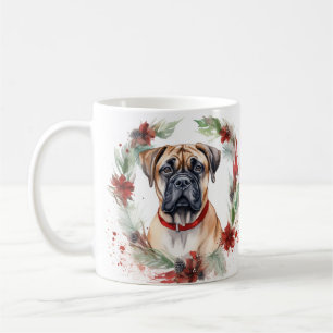 Caneca De Café Bullmastiff Fúria Natal Festiva