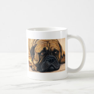 Caneca De Café Bullmastiff que espera - arte da raça do cão