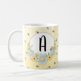 Caneca De Café Bumble Bee Cute Monograma