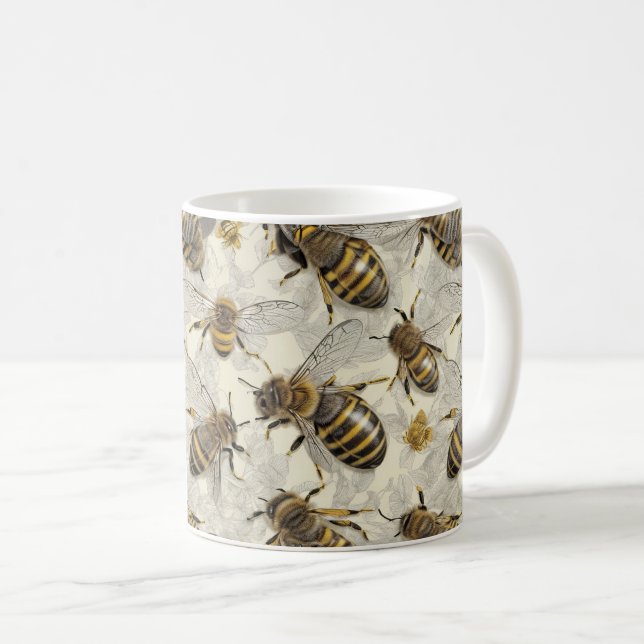 Caneca De Café Bumble Bees (Frente Esquerda)
