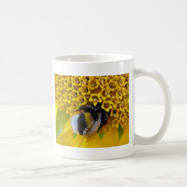 Caneca De Café Bumblebee fofo com texto: "Tenha um bom dia" (Direita)