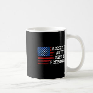 Caneca De Café Bumbuns De Bolsa E Carne De Cozinhar De Fragmento
