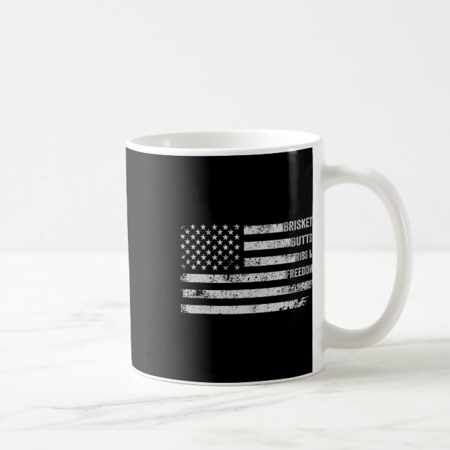 Caneca De Café Bumbuns De Bolsa E Churrasco De Liberdade Bandeira (Direita)