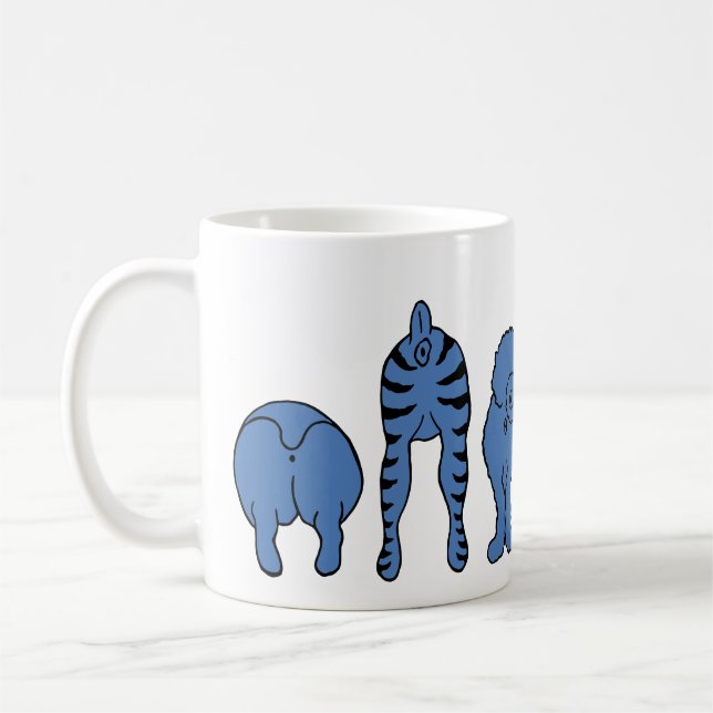 Caneca De Café Bumbuns de Cachorro Azul (Esquerda)