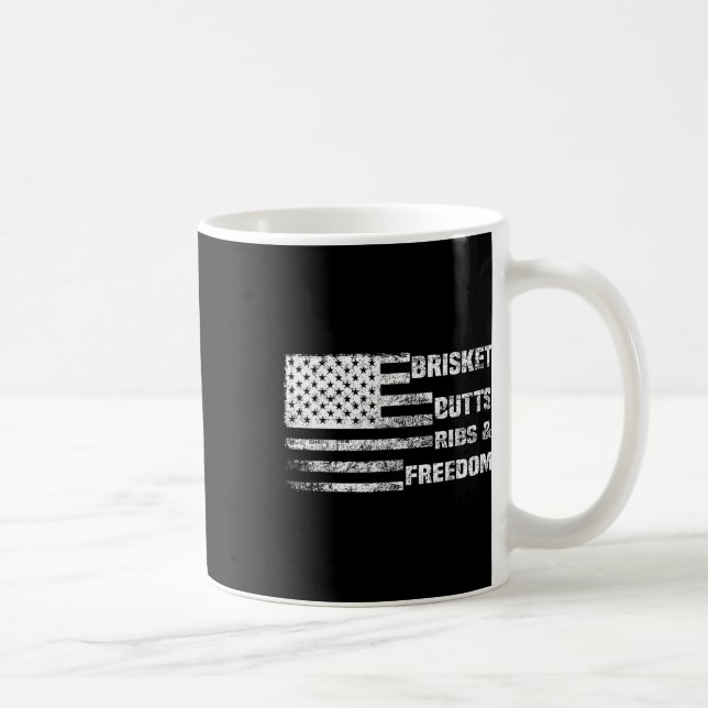 Caneca De Café Bumbuns De Churrasco Engraçados E Liberdade (Direita)