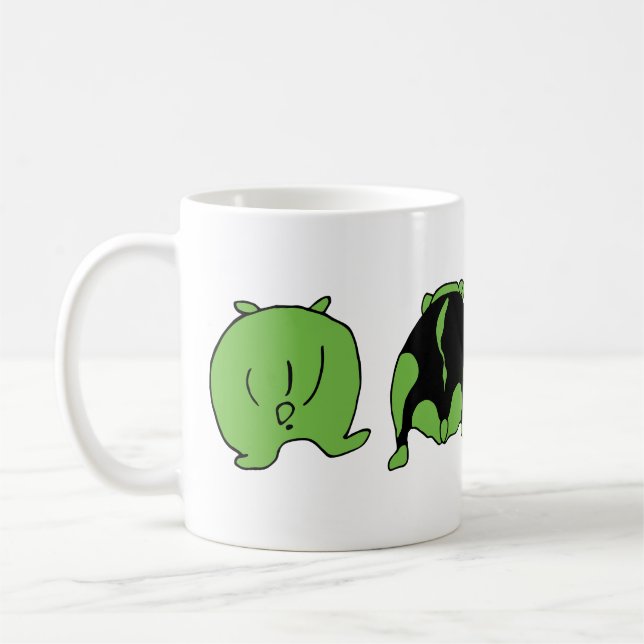 Caneca De Café Bumbuns de Hamster Verde (Esquerda)