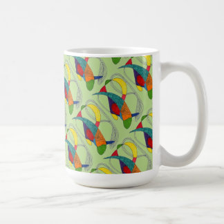 Caneca De Café "Bumerangue de Bumeração Verde" Abstrato