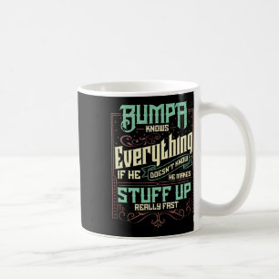 Caneca De Café Bumpa sabe tudo engraçado, dia de os pais de galga