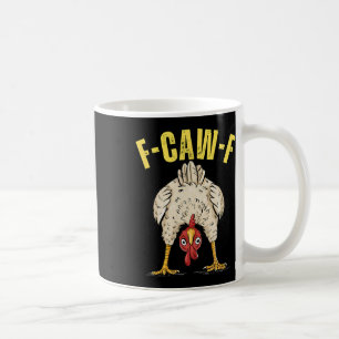 Caneca De Café Bunda de Frango Engraçada F-caw-f Galo Fazenda Rur