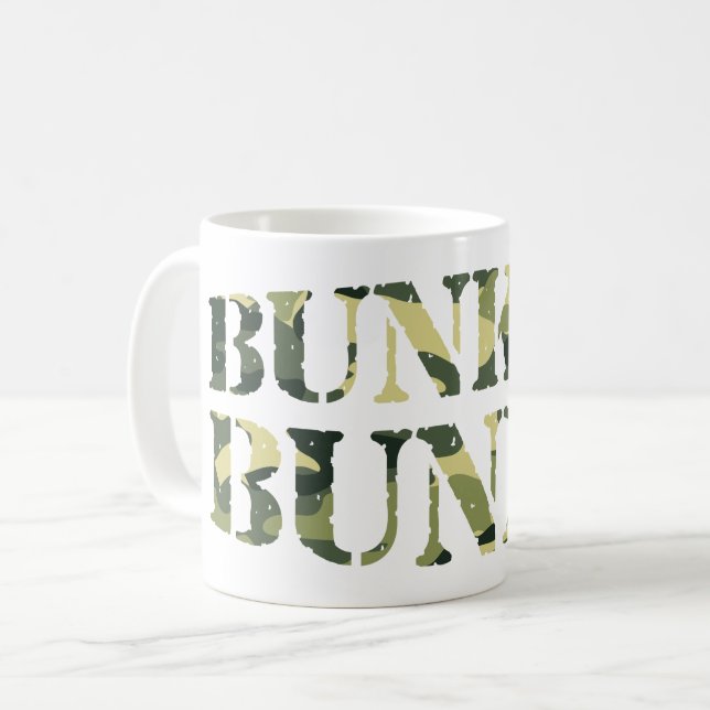 CANECA DE CAFÉ BUNKER BUNNY CAMO / CAMOUFLAGE (Frente Esquerda)