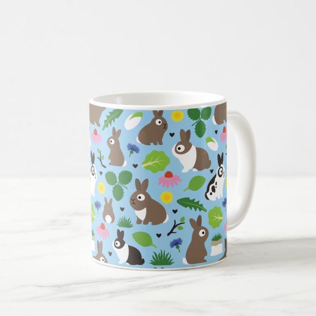 Caneca De Café Bunnies E Seus Tratamentos (Frente Esquerda)