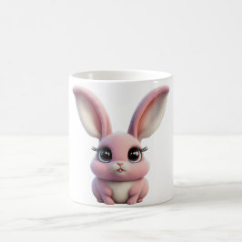Caneca De Café Bunny Bliss: Adorável Coelho Rosa