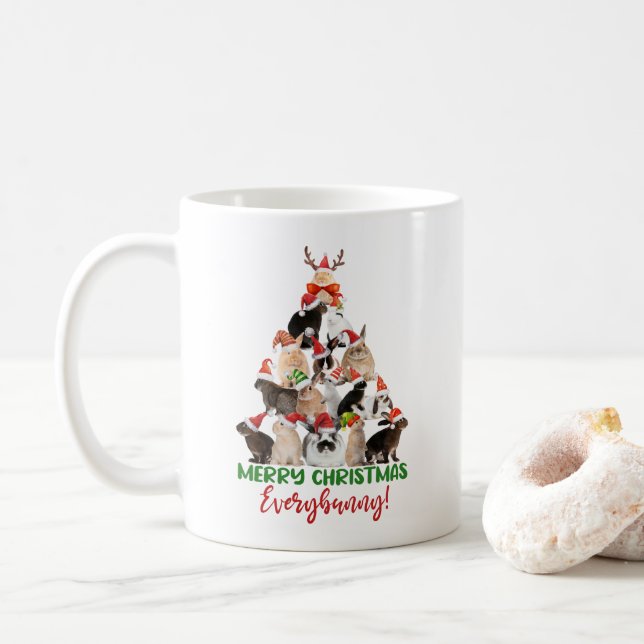 Caneca De Café Bunny Christmas Wish (Com Donut)