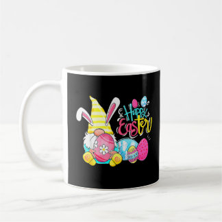 Caneca De Café Bunny Gnome Rabbit Ovos de caça ao Felz pascoa Dia